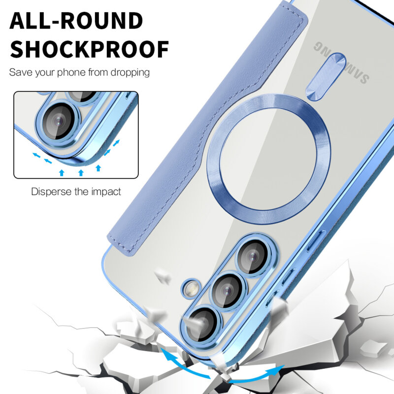 Husa Samsung Galaxy S25 Techsuit SmartMag Book Case, bleu