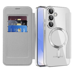 Husa Samsung Galaxy S25 Techsuit SmartMag Book Case, gri