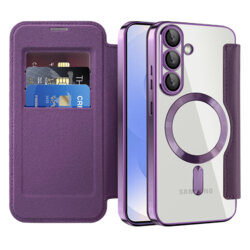 Husa Samsung Galaxy S25 Techsuit SmartMag Book Case, mov