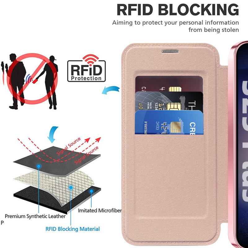 Husa Samsung Galaxy S25 Plus Techsuit SmartMag Book Case, roz