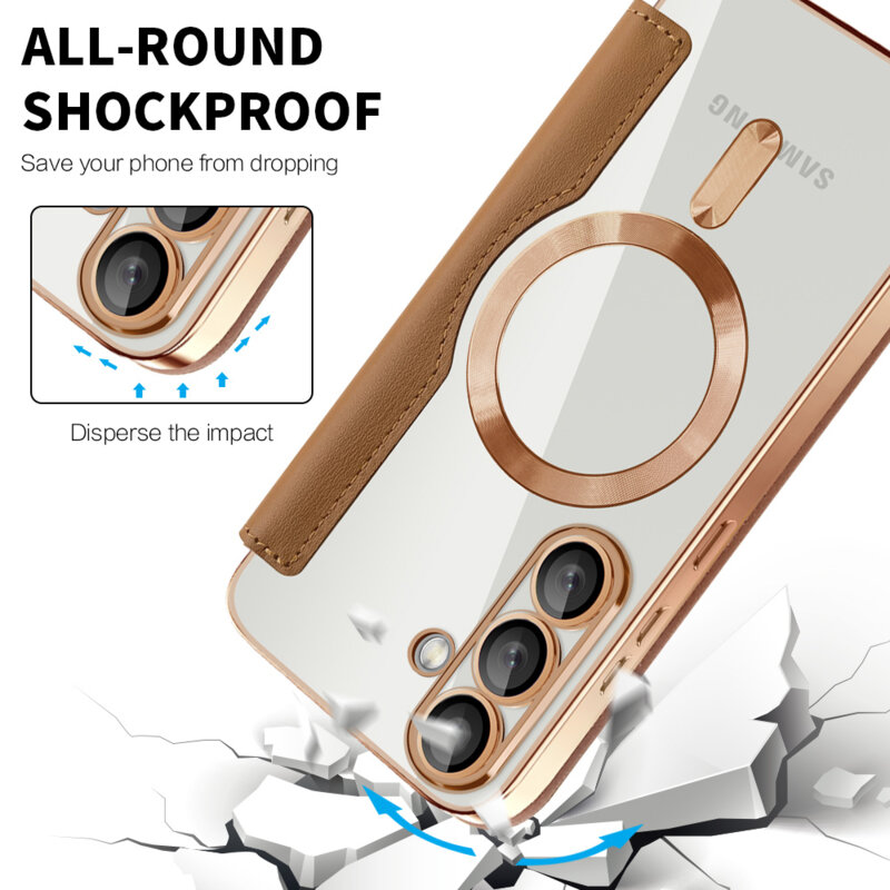 Husa Samsung Galaxy S25 Plus Techsuit SmartMag Book Case, maro