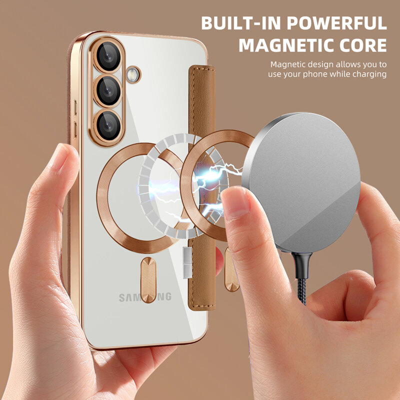 Husa Samsung Galaxy S25 Plus Techsuit SmartMag Book Case, maro