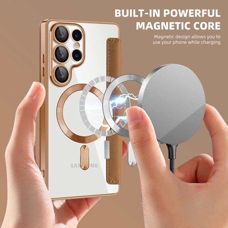 Husa Samsung Galaxy S25 Ultra Techsuit SmartMag Book Case, maro