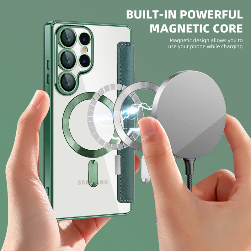 Husa Samsung Galaxy S25 Ultra Techsuit SmartMag Book Case, verde
