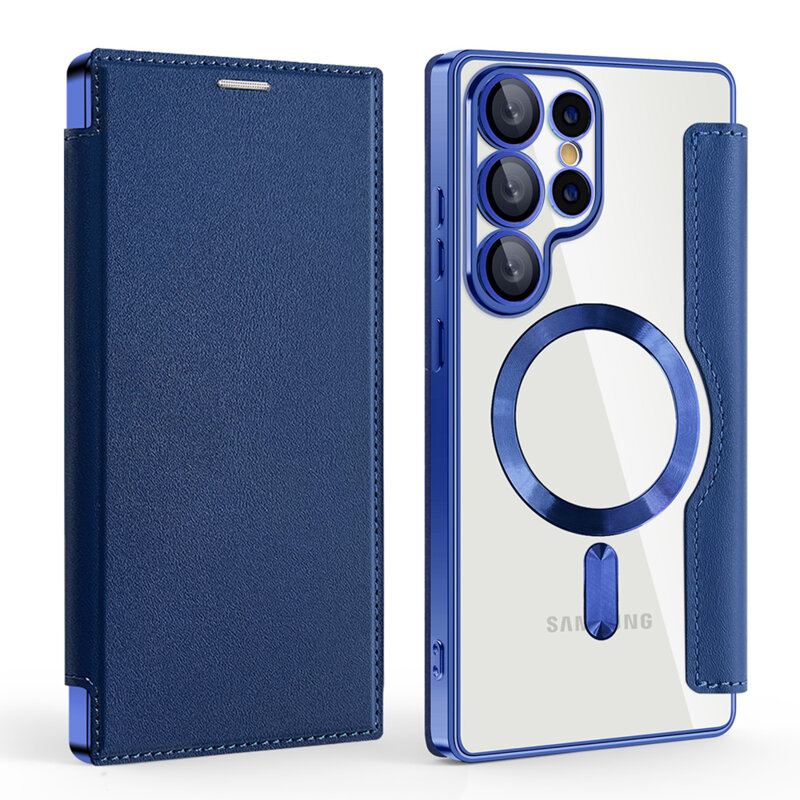 Husa Samsung Galaxy S25 Ultra Techsuit SmartMag Book Case, albastru
