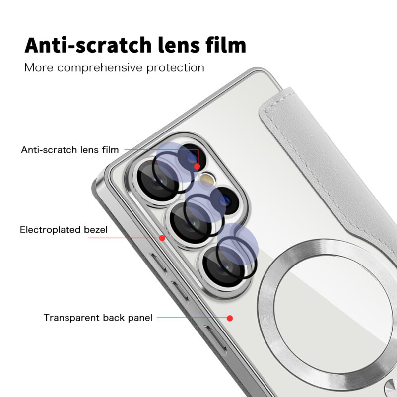 Husa Samsung Galaxy S25 Ultra Techsuit SmartMag Book Case, gri