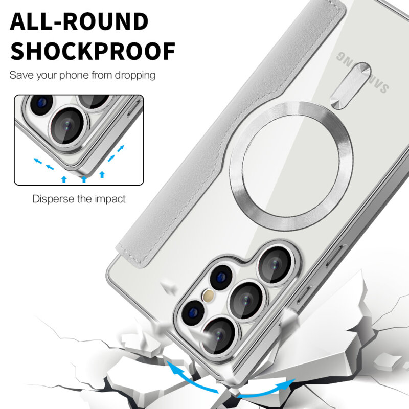 Husa Samsung Galaxy S25 Ultra Techsuit SmartMag Book Case, gri