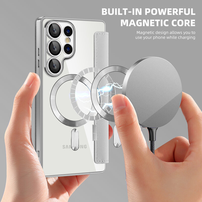 Husa Samsung Galaxy S25 Ultra Techsuit SmartMag Book Case, gri