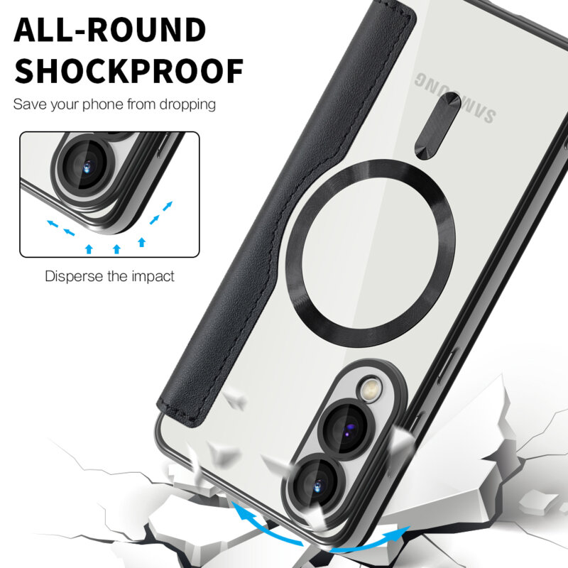 Husa Samsung Galaxy S25 Edge Techsuit SmartMag Book Case, negru