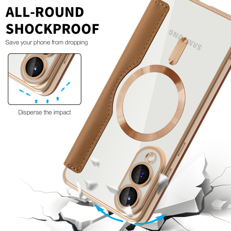 Husa Samsung Galaxy S25 Edge Techsuit SmartMag Book Case, maro