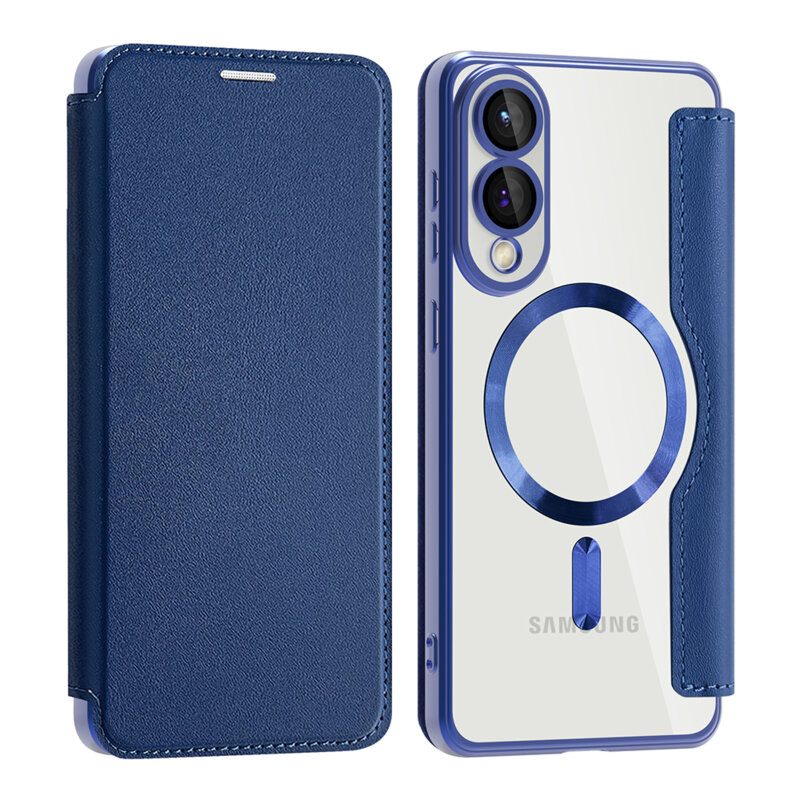 Husa Samsung Galaxy S25 Edge Techsuit SmartMag Book Case, albastru
