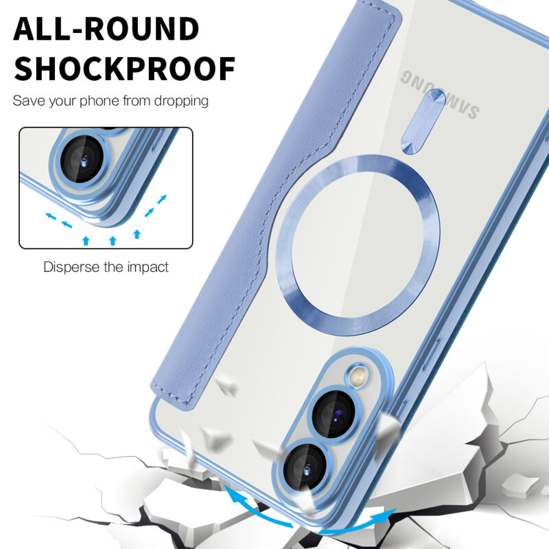 Husa Samsung Galaxy S25 Edge Techsuit SmartMag Book Case, bleu