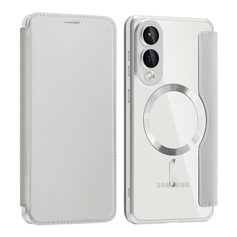Husa Samsung Galaxy S25 Edge Techsuit SmartMag Book Case, gri