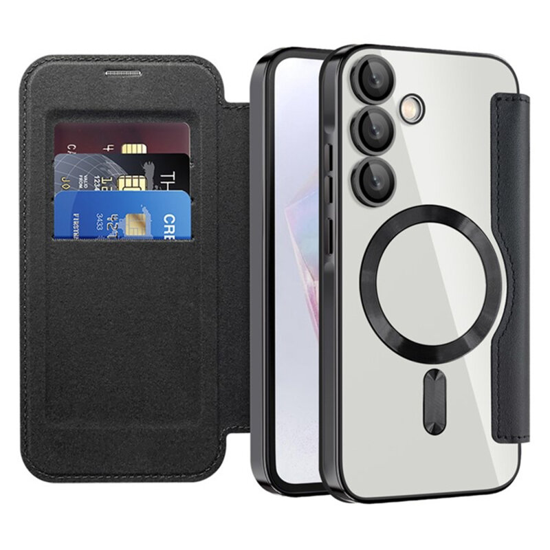 Husa Samsung Galaxy A35 5G Techsuit SmartMag Book Case, negru