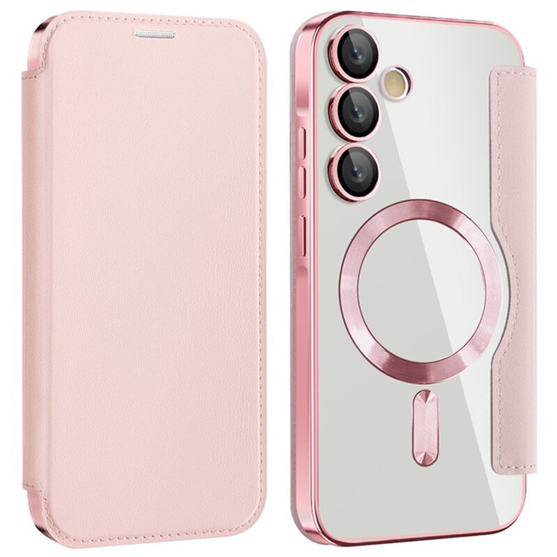 Husa Samsung Galaxy A35 5G Techsuit SmartMag Book Case, roz