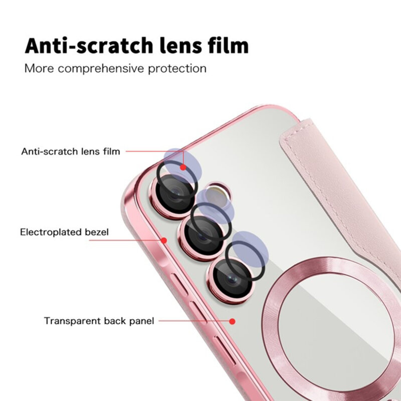 Husa Samsung Galaxy A35 5G Techsuit SmartMag Book Case, roz