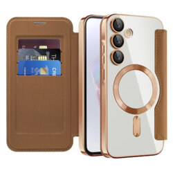 Husa Samsung Galaxy A35 5G Techsuit SmartMag Book Case, maro