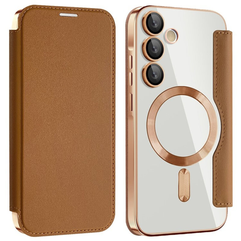 Husa Samsung Galaxy A35 5G Techsuit SmartMag Book Case, maro