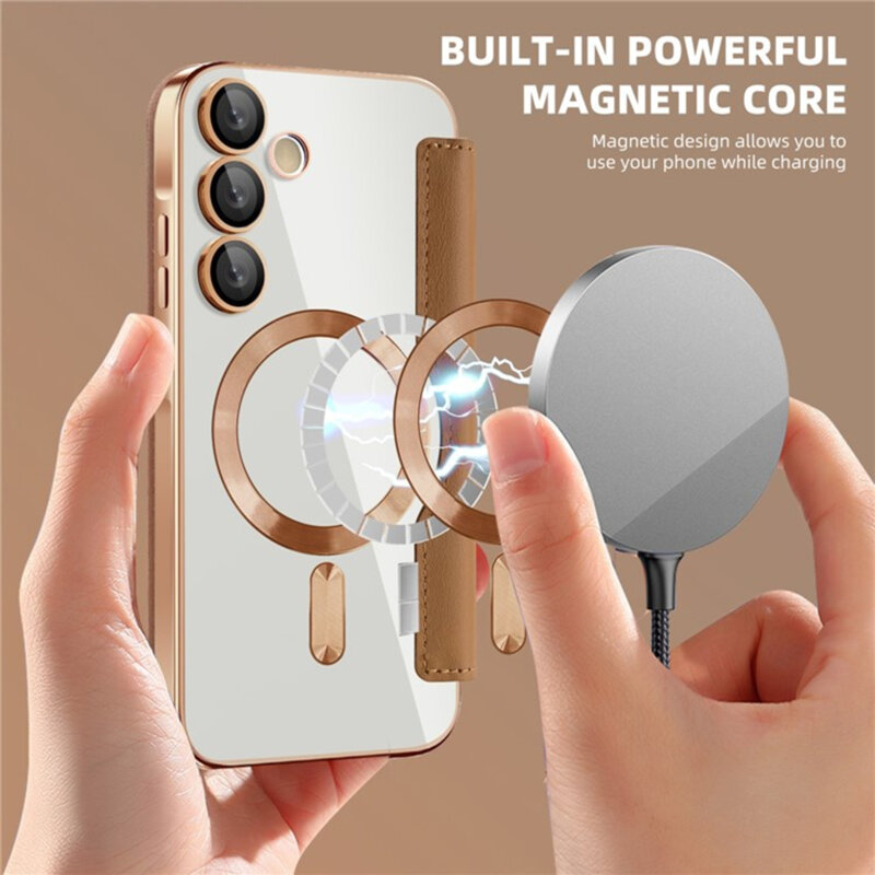 Husa Samsung Galaxy A35 5G Techsuit SmartMag Book Case, maro