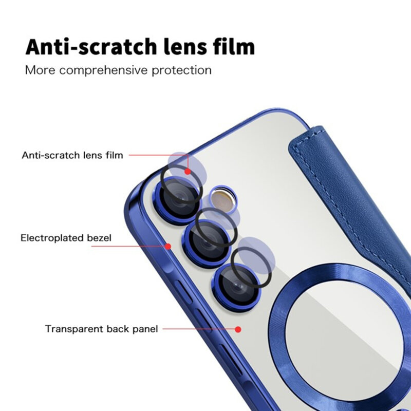 Husa Samsung Galaxy A35 5G Techsuit SmartMag Book Case, albastru