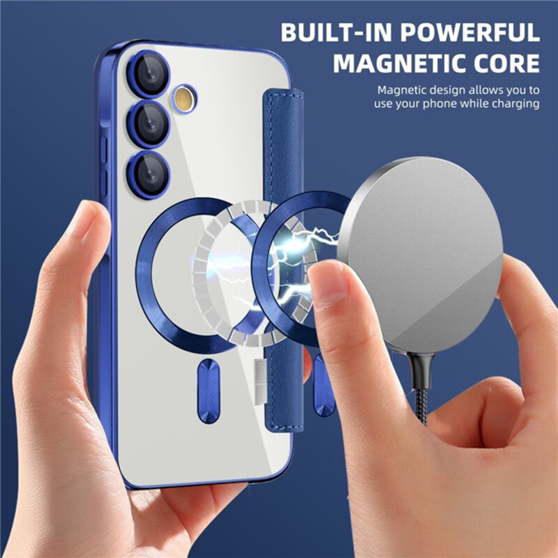 Husa Samsung Galaxy A35 5G Techsuit SmartMag Book Case, albastru