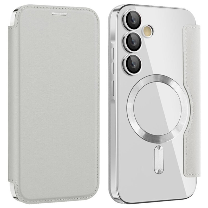 Husa Samsung Galaxy A35 5G Techsuit SmartMag Book Case, gri