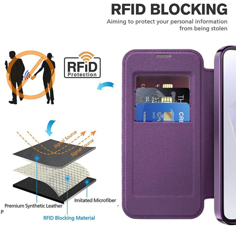 Husa Samsung Galaxy A35 5G Techsuit SmartMag Book Case, mov