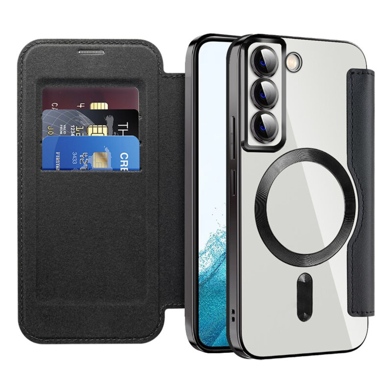 Husa Samsung Galaxy S22 5G Techsuit SmartMag Book Case, negru