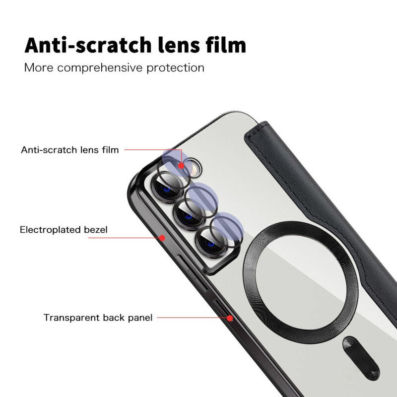 Husa Samsung Galaxy S22 5G Techsuit SmartMag Book Case, negru