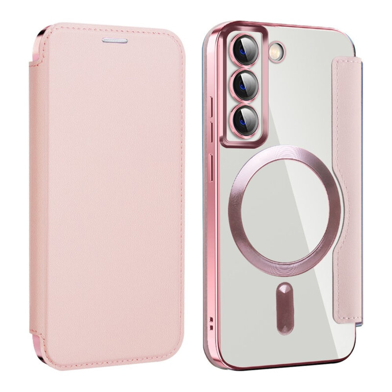 Husa Samsung Galaxy S22 5G Techsuit SmartMag Book Case, roz