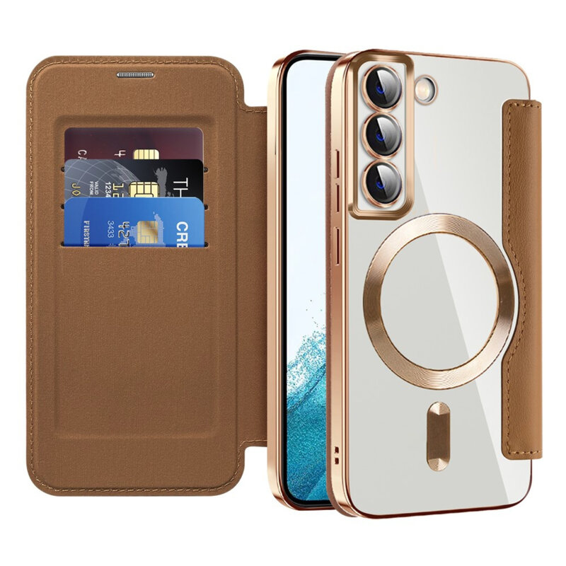 Husa Samsung Galaxy S22 5G Techsuit SmartMag Book Case, maro
