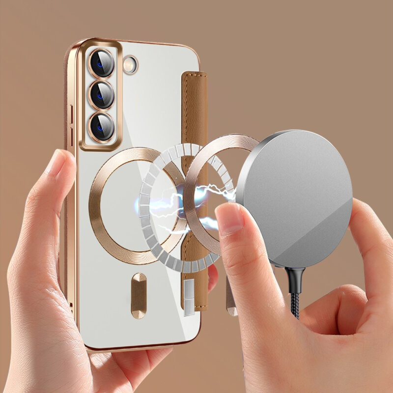 Husa Samsung Galaxy S22 5G Techsuit SmartMag Book Case, maro