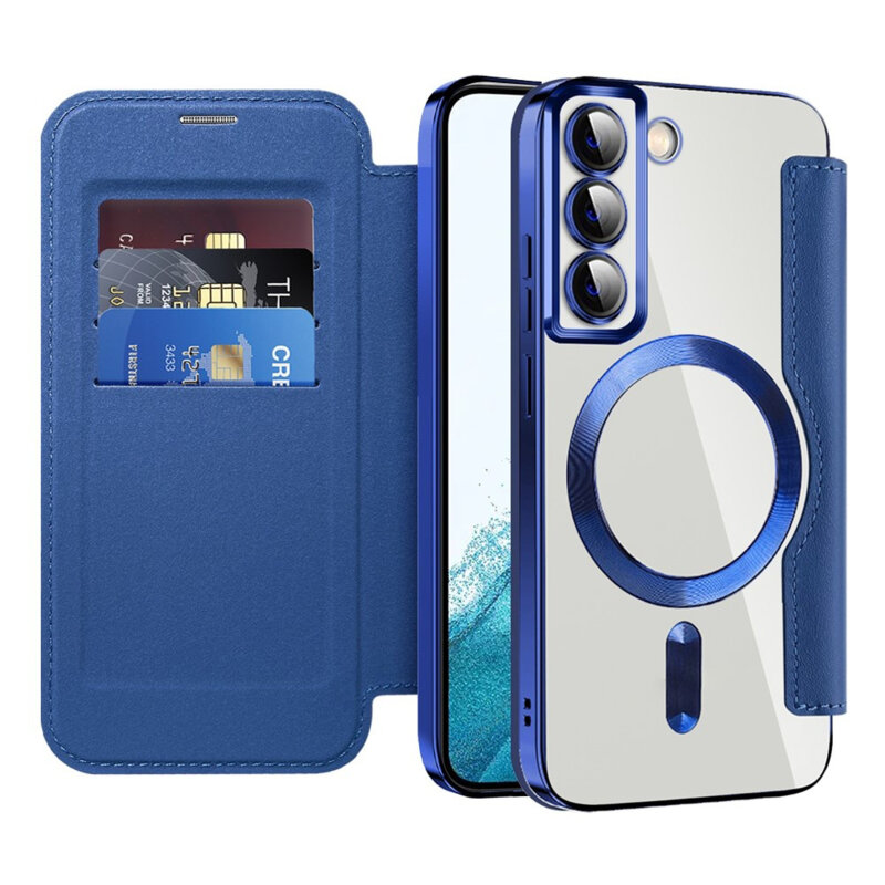 Husa Samsung Galaxy S22 5G Techsuit SmartMag Book Case, albastru
