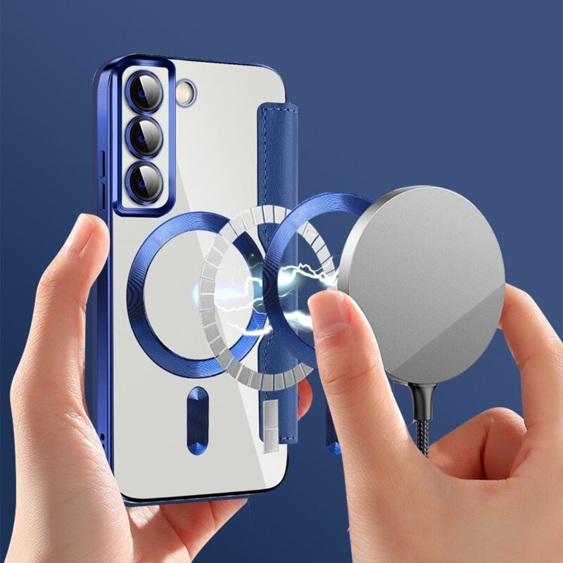 Husa Samsung Galaxy S22 5G Techsuit SmartMag Book Case, albastru