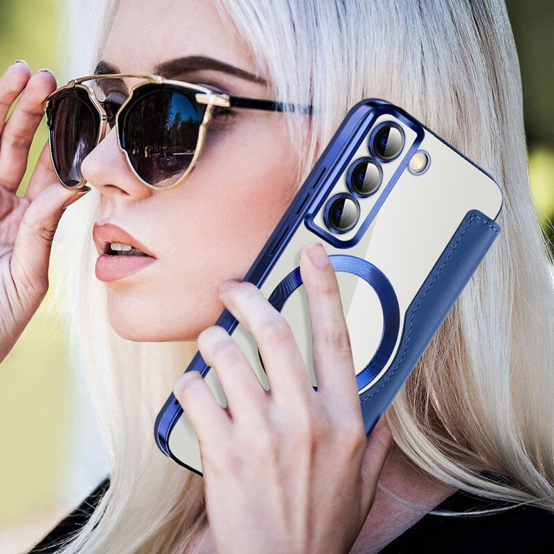 Husa Samsung Galaxy S22 5G Techsuit SmartMag Book Case, albastru