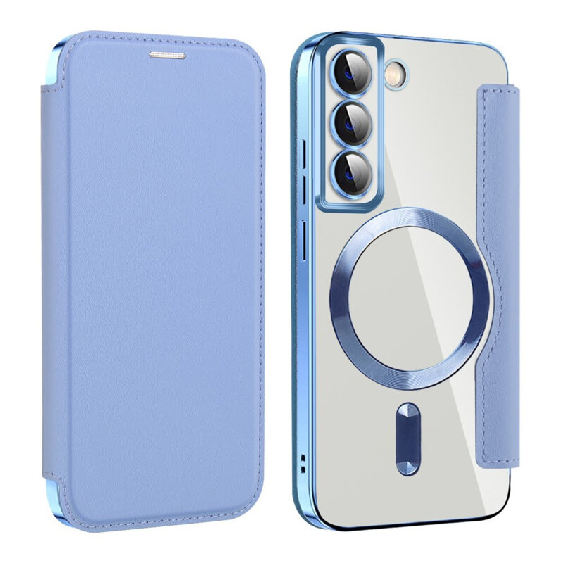 Husa Samsung Galaxy S22 5G Techsuit SmartMag Book Case, bleu
