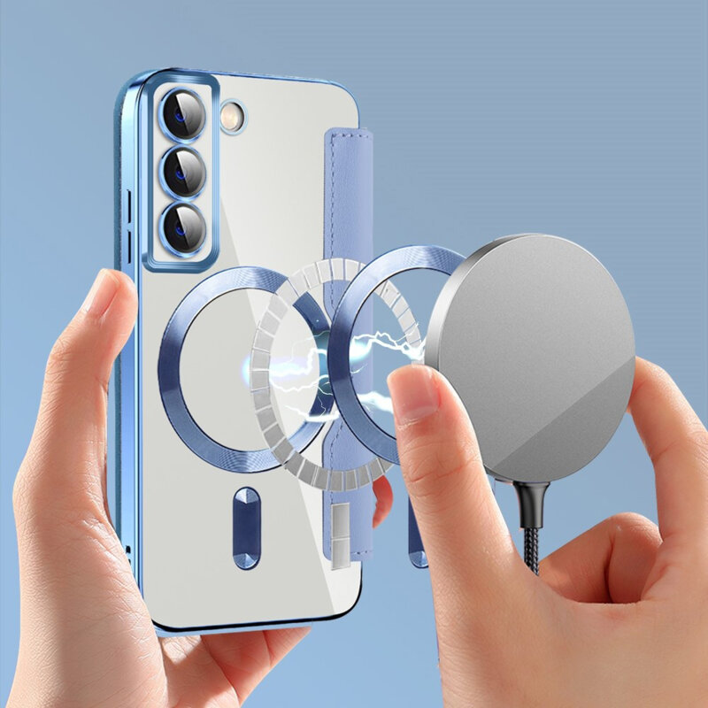 Husa Samsung Galaxy S22 5G Techsuit SmartMag Book Case, bleu