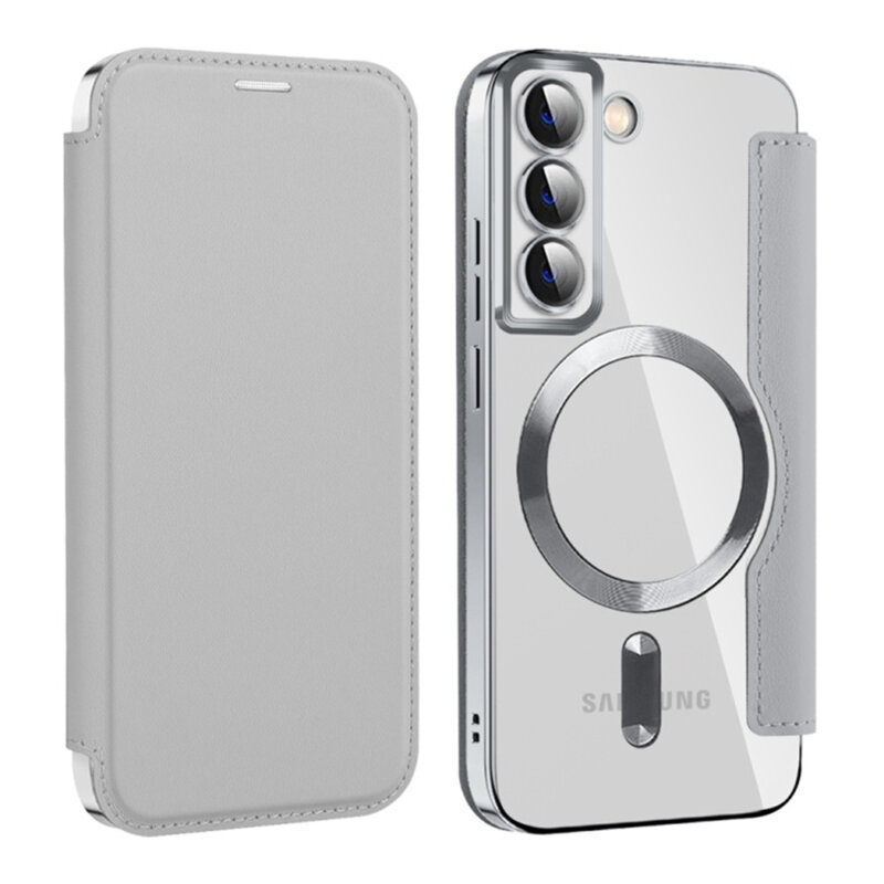 Husa Samsung Galaxy S22 5G Techsuit SmartMag Book Case, gri