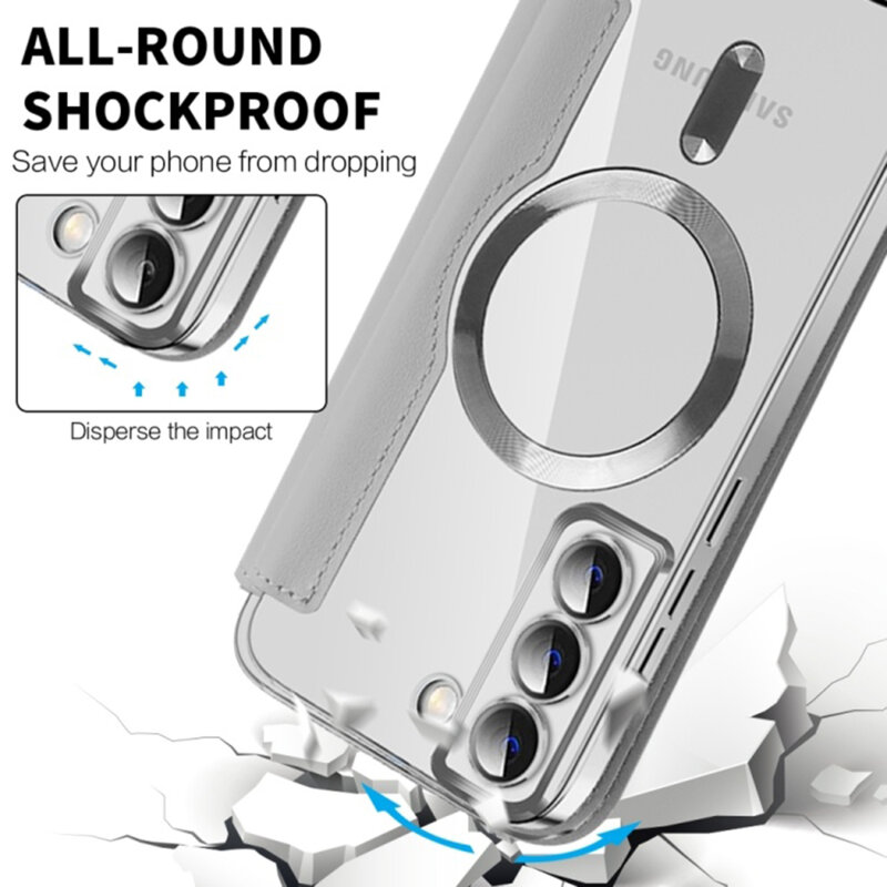 Husa Samsung Galaxy S22 5G Techsuit SmartMag Book Case, gri