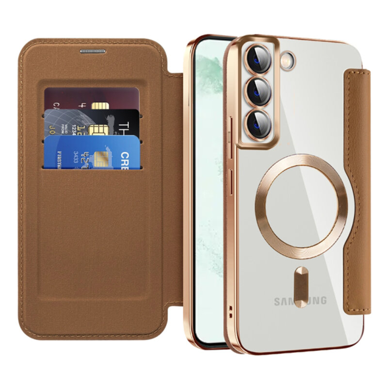 Husa Samsung Galaxy S22 Plus 5G Techsuit SmartMag Book Case, maro