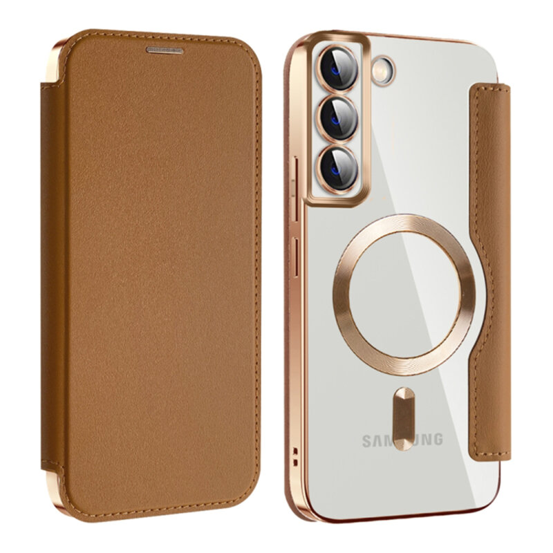 Husa Samsung Galaxy S22 Plus 5G Techsuit SmartMag Book Case, maro