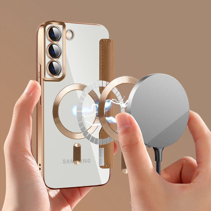 Husa Samsung Galaxy S22 Plus 5G Techsuit SmartMag Book Case, maro