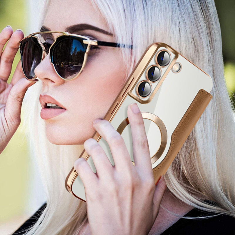 Husa Samsung Galaxy S22 Plus 5G Techsuit SmartMag Book Case, maro