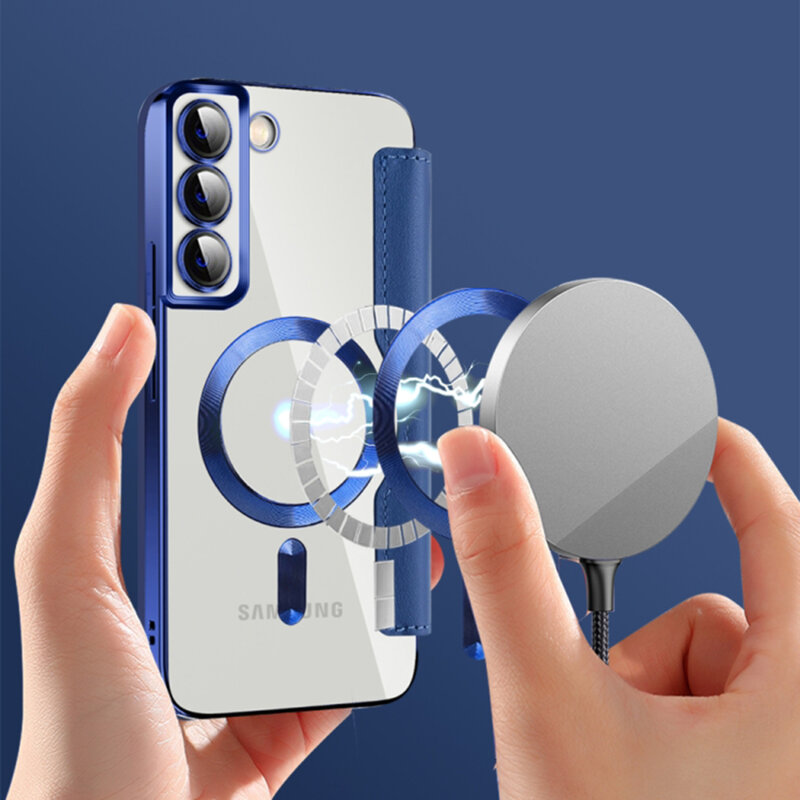 Husa Samsung Galaxy S22 Plus 5G Techsuit SmartMag Book Case, albastru