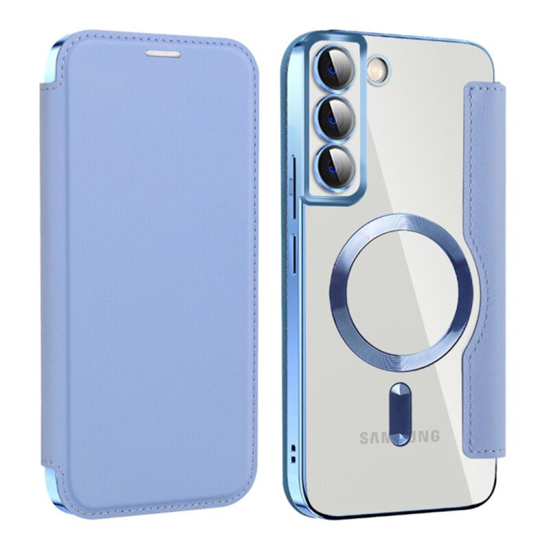 Husa Samsung Galaxy S22 Plus 5G Techsuit SmartMag Book Case, bleu