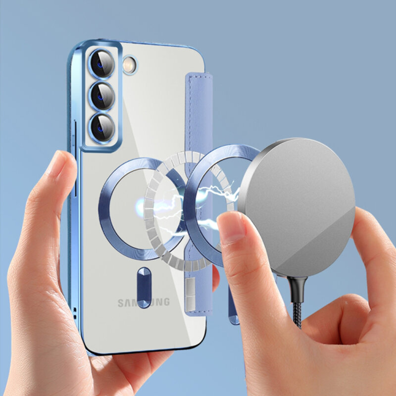 Husa Samsung Galaxy S22 Plus 5G Techsuit SmartMag Book Case, bleu