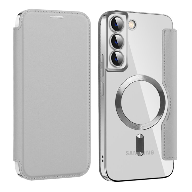 Husa Samsung Galaxy S22 Plus 5G Techsuit SmartMag Book Case, gri