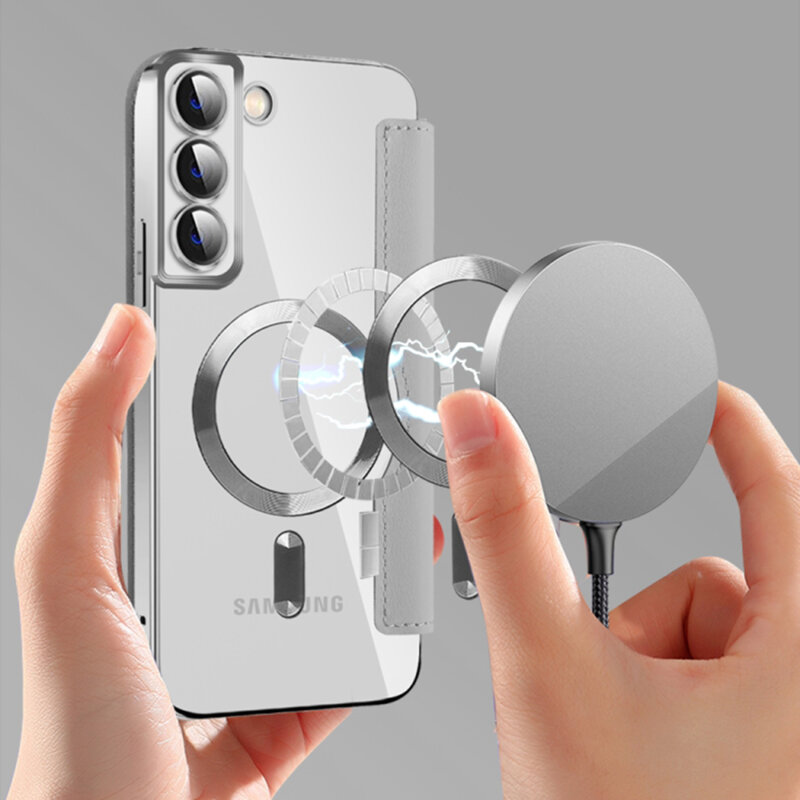 Husa Samsung Galaxy S22 Plus 5G Techsuit SmartMag Book Case, gri