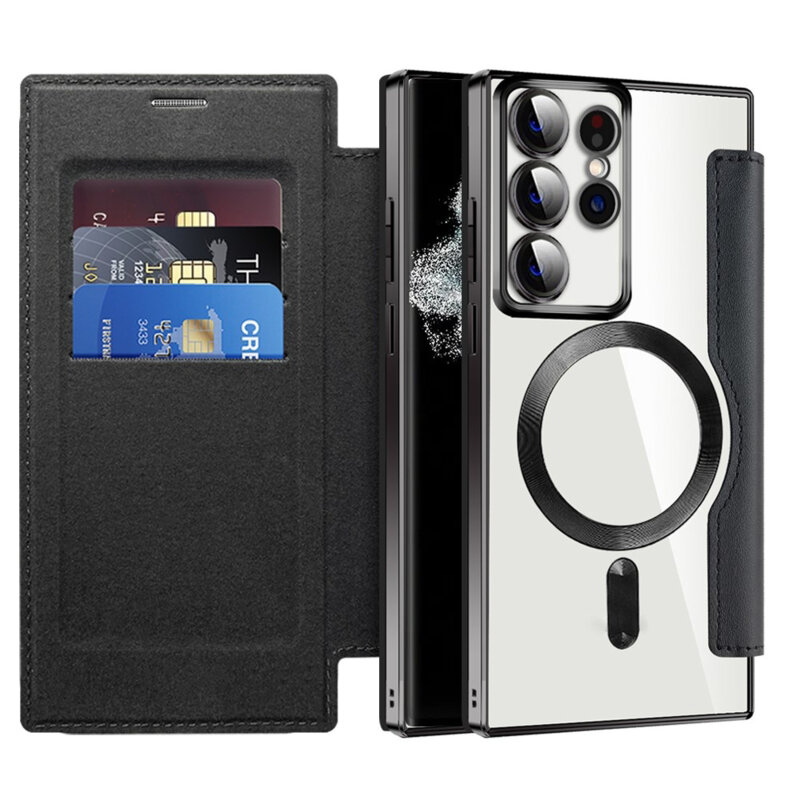 Husa Samsung Galaxy S22 Ultra 5G Techsuit SmartMag Book Case, negru