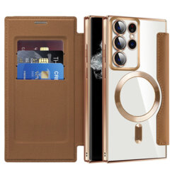 Husa Samsung Galaxy S22 Ultra 5G Techsuit SmartMag Book Case, maro